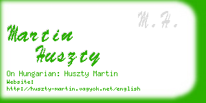 martin huszty business card